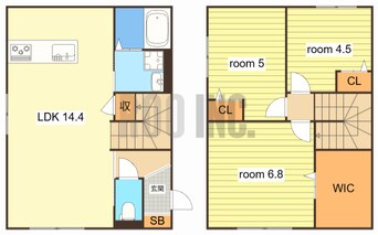 間取図 ロシェ　フルールD