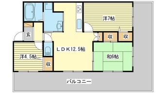 間取図 プレステージ姫路坂田町