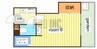スマイル神和 1Kの間取り