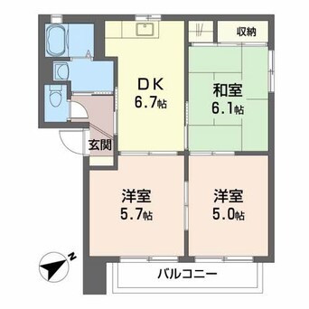 間取図 バリュージュ今在家Ａ