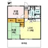 サンロワール 2LDKの間取り