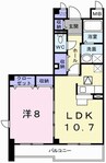 パークサイド　明神 1LDKの間取り