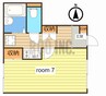 グリーンヒルズKYOU 1Kの間取り