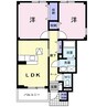 ゴールド・クレストⅠ 2LDKの間取り