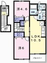 シエル・ソーレ 2LDKの間取り