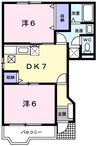 エスポワールⅠ 2DKの間取り
