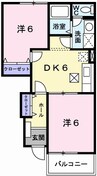 １＆３アベニューＣ 2DKの間取り