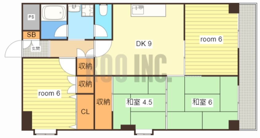 間取図 リバティ勝原