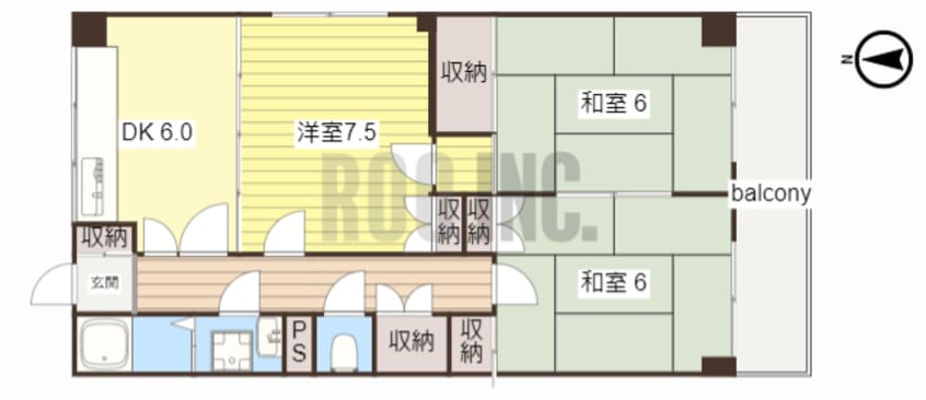 間取図 コンフォートローヤルハイツ