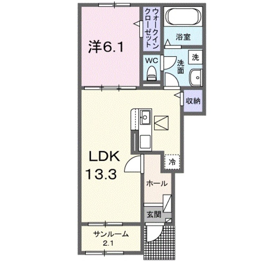 間取図 エスパス　リッシュ　田井　Ｂ