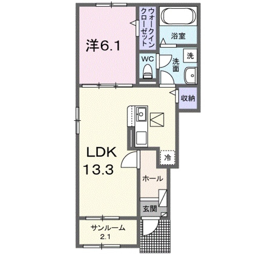 間取図 エスパス　リッシュ　田井　Ａ