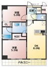 大和路線・関西本線/ＪＲ難波駅 徒歩12分 12階 築5年 2DKの間取り