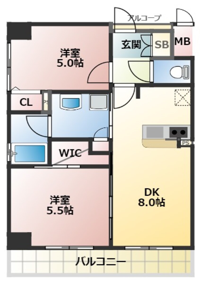 間取図 大和路線・関西本線/ＪＲ難波駅 徒歩12分 12階 築5年