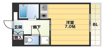 間取図 大和路線・関西本線/ＪＲ難波駅 徒歩3分 7階 築22年