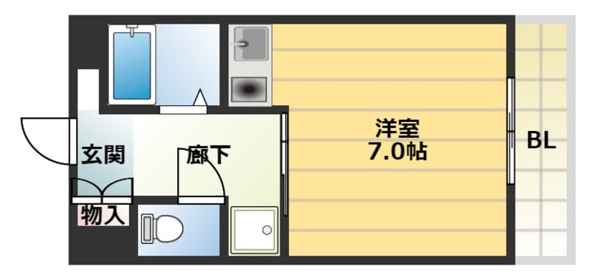 間取図 大和路線・関西本線/ＪＲ難波駅 徒歩3分 7階 築22年