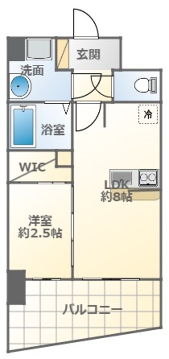 間取図 南海本線/難波駅 徒歩8分 7階 築1年