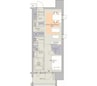 パークアクシス心斎橋 1LDKの間取り
