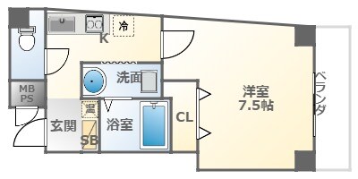 間取り図 大阪メトロ御堂筋線/大国町駅 徒歩3分 4階 築11年