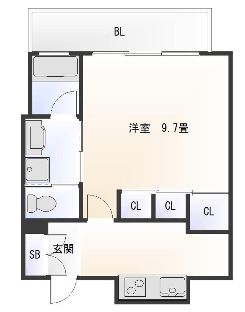 間取図 大阪メトロ長堀鶴見緑地線/ドーム前千代崎駅 徒歩5分 4階 築18年