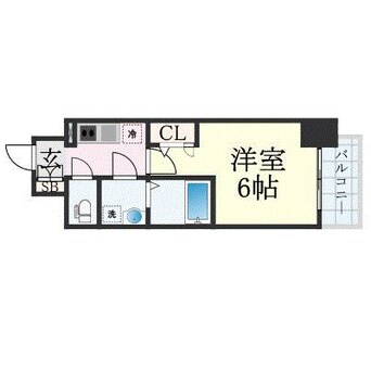 間取図 エスリード弁天町ルシェンテ