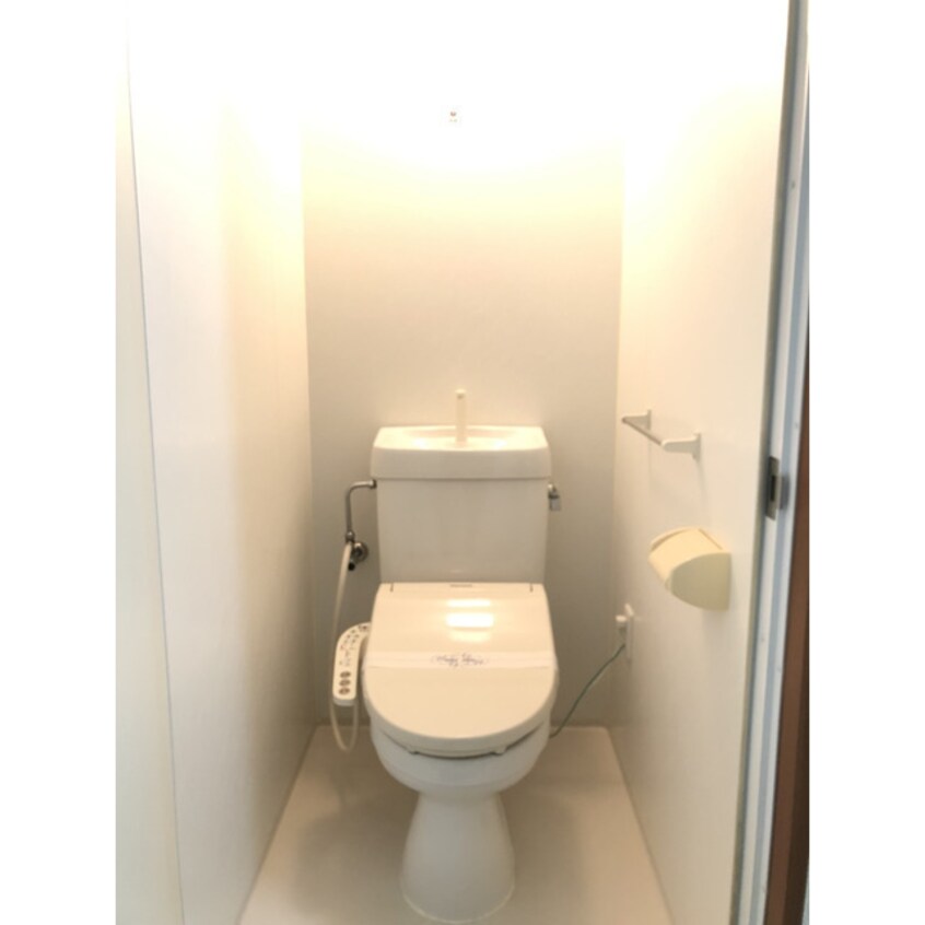 落ち着いた色調のトイレです ドミール江戸堀