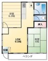 大阪メトロ千日前線/桜川駅 徒歩2分 7階 築40年 2LDKの間取り