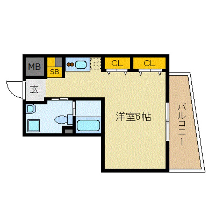 間取図 W.O.B　SHINMACHI