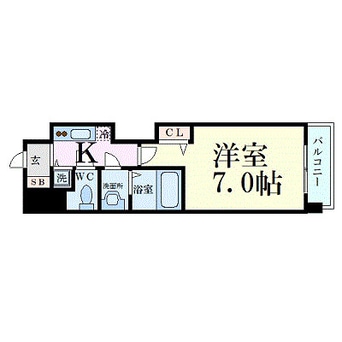 間取図 プレサンス谷町キャトル