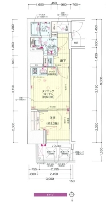 間取図 プレサンス松屋町グレース