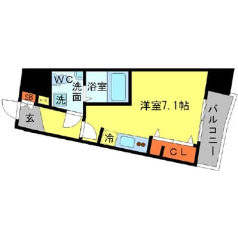 間取図 AFFLUENCE難波