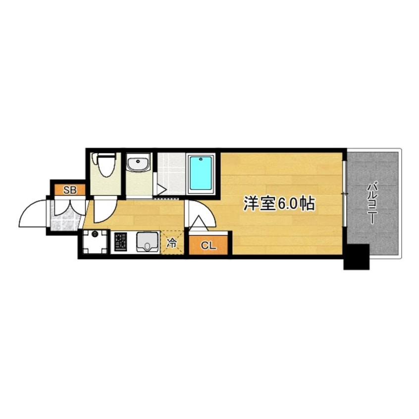 間取図 エステムコート難波WEST-SIDEⅨレデント