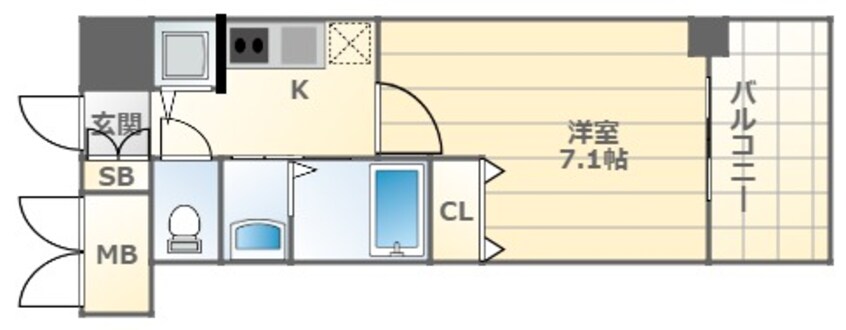 間取図 大阪メトロ御堂筋線/なんば駅 徒歩11分 2階 築16年