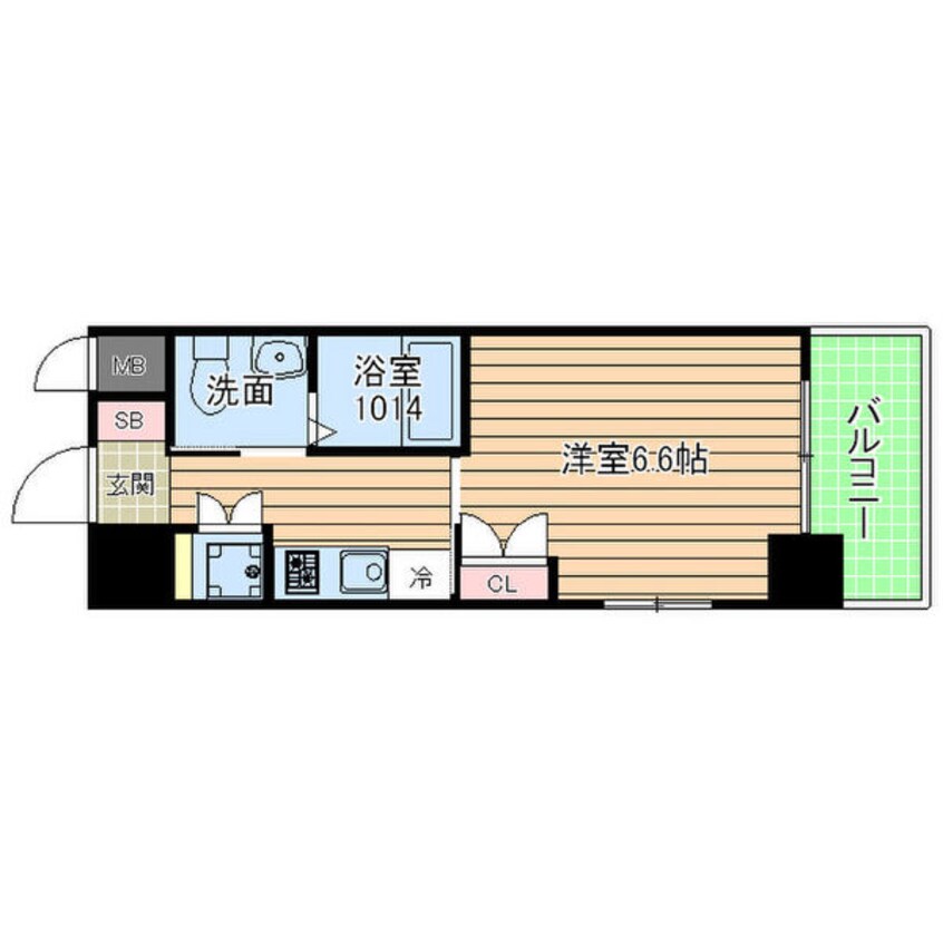 間取図 大阪メトロ長堀鶴見緑地線/ドーム前千代崎駅 徒歩2分 7階 築17年