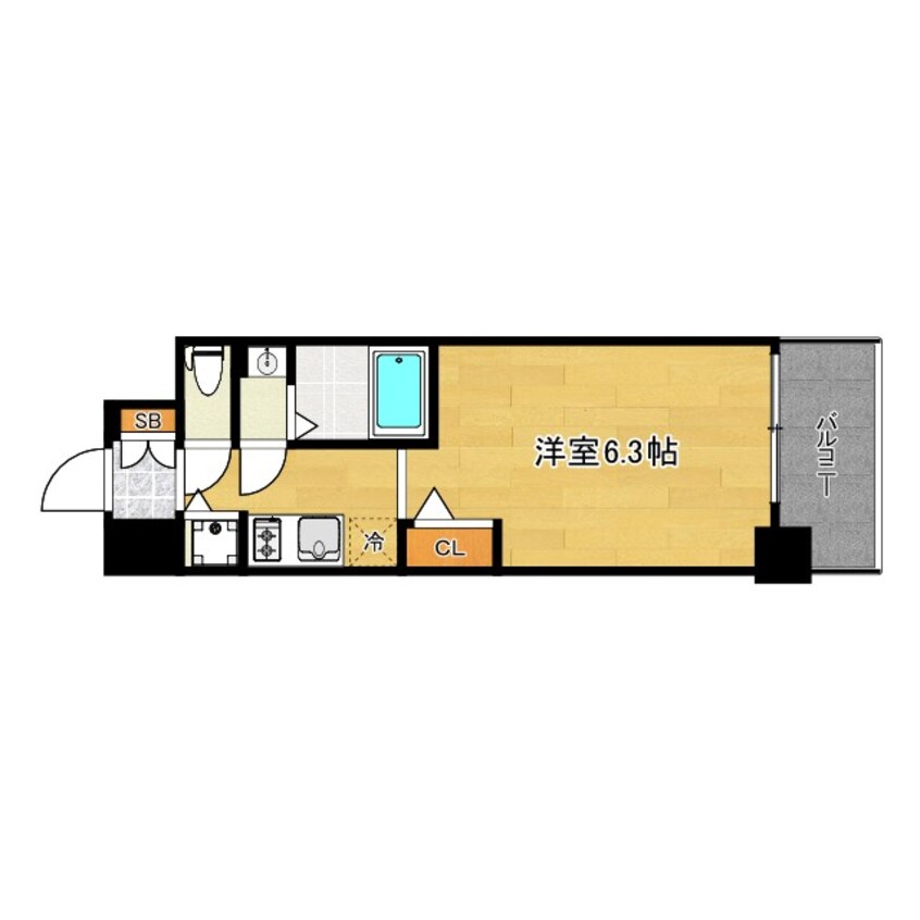 間取図 大和路線・関西本線/平野駅 徒歩8分 7階 1年未満