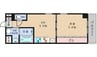 ビエラ江戸堀 1DKの間取り