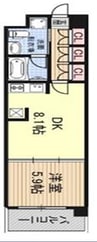 エグゼレジデンスタワー 1DKの間取り