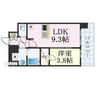 プレサンス難波デヴァンテ 1LDKの間取り