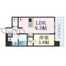 プレサンス難波デヴァンテ 1LDKの間取り