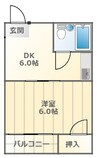 大阪環状線/今宮駅 徒歩1分 4階 築36年 1DKの間取り