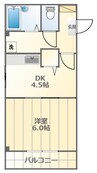 大阪メトロ堺筋線/恵美須町駅 徒歩3分 4階 築27年 1DKの間取り