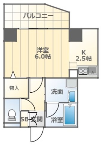 間取図 大阪メトロ千日前線/桜川駅 徒歩7分 2階 築17年