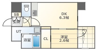 間取図 阪神なんば線/桜川駅 徒歩3分 6階 1年未満