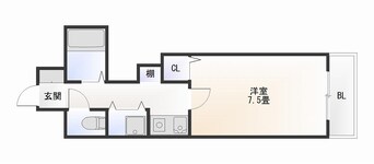 間取図 大阪メトロ千日前線/桜川駅 徒歩7分 2階 築23年