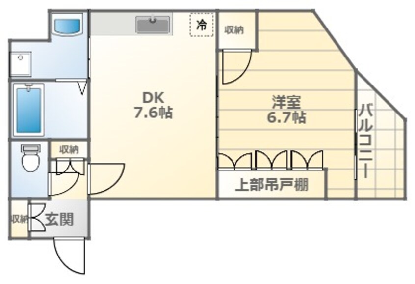 間取図 大和路線・関西本線/今宮駅 徒歩3分 3階 築23年