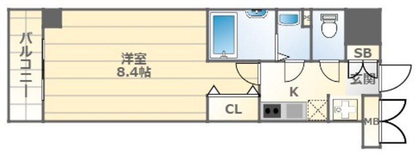 間取図 南海高野線/難波駅 徒歩9分 7階 築4年