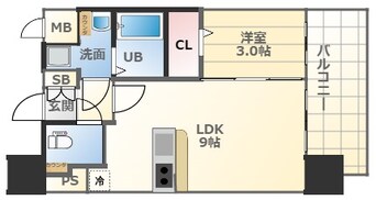 間取図 大阪メトロ御堂筋線/大国町駅 徒歩6分 12階 築4年