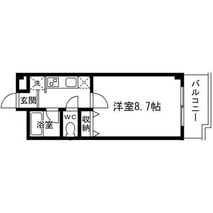 間取図 大阪メトロ千日前線/桜川駅 徒歩7分 6階 築26年