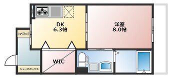 間取図 大阪メトロ堺筋線/恵美須町駅 徒歩6分 6階 築18年