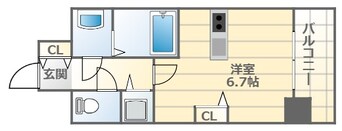 間取図 大阪メトロ千日前線/桜川駅 徒歩1分 7階 築9年