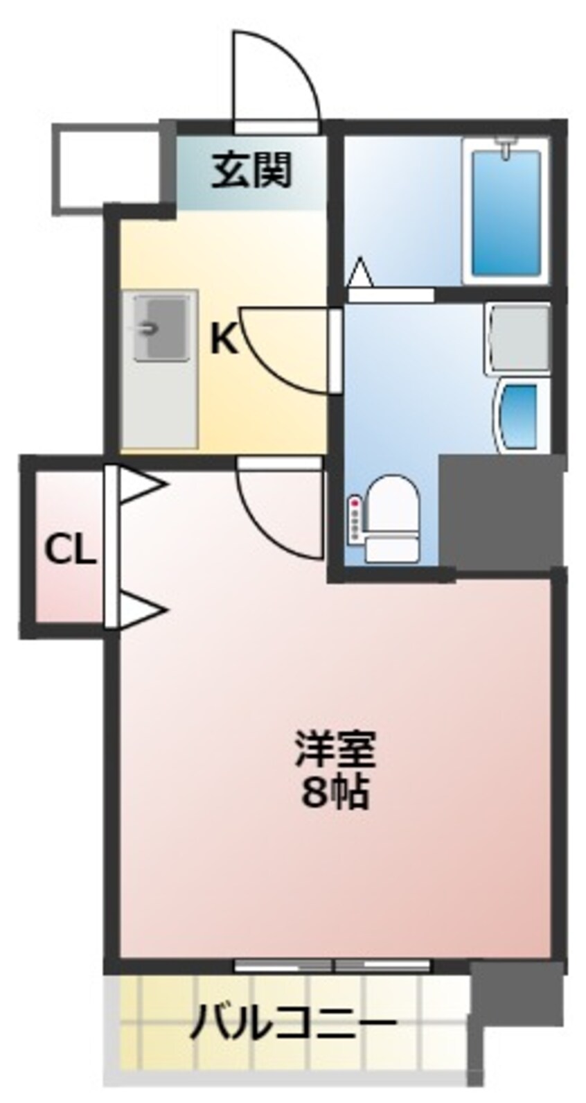 間取図 大阪メトロ千日前線/桜川駅 徒歩6分 9階 築14年